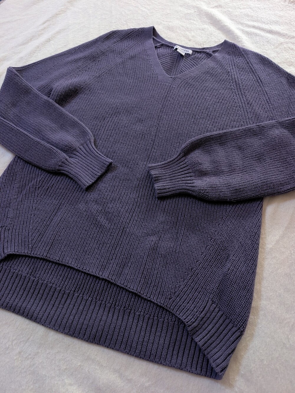 Athleta Hanover Merino Blend V-Neck Sweater
